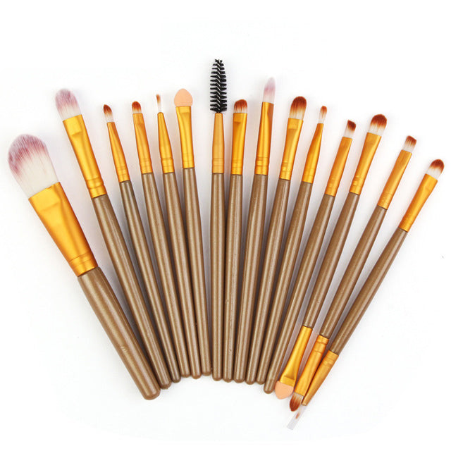 15Pcs Makeup Brushes Set Eye Shadow Make Up Tool