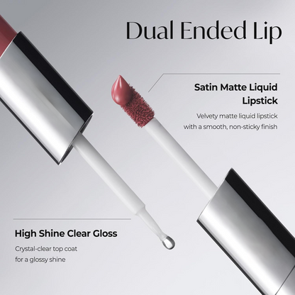 Perfect Twin Lip â€?Dual-Ended Liquid Lipstick with Velvet Matte Color and Glossy Shine