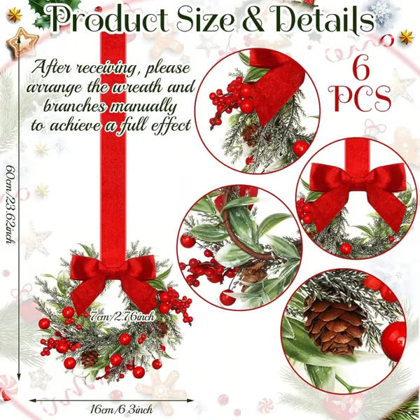 🔥2025 New Release! 50% OFF—🐦🎅Christmas Wreaths with Bows✨(Same as in the video)