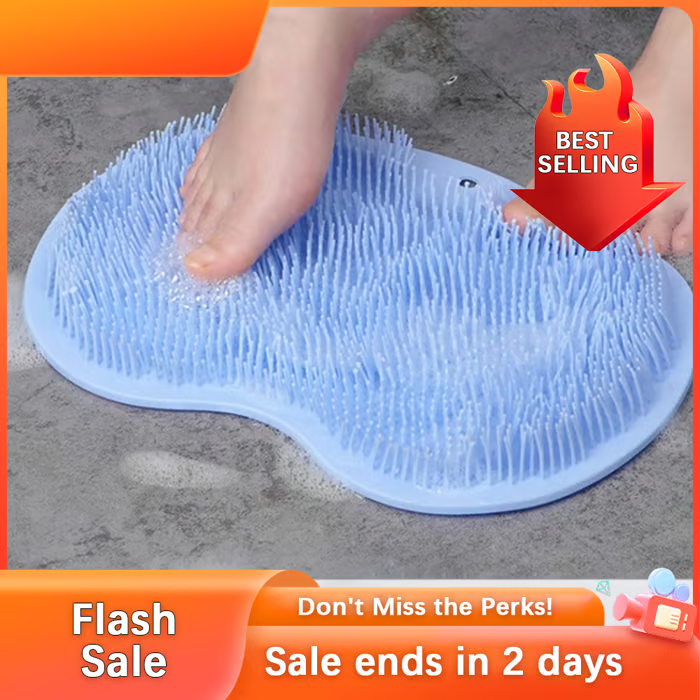🏆Flash Sale⚡ 50K+ SOLD! Almost Gone-💥Silicone Shower Foot Scrubber Mat，Best gifts💥