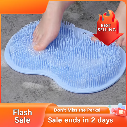 🏆Flash Sale⚡ 50K+ SOLD! Almost Gone-💥Silicone Shower Foot Scrubber Mat，Best gifts💥