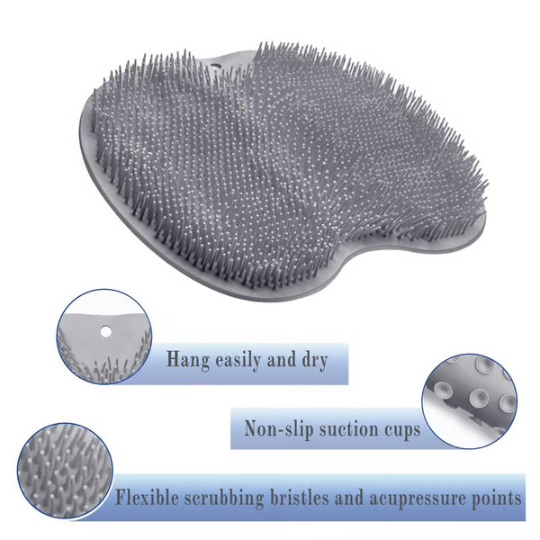 🏆Flash Sale⚡ 50K+ SOLD! Almost Gone-💥Silicone Shower Foot Scrubber Mat，Best gifts💥