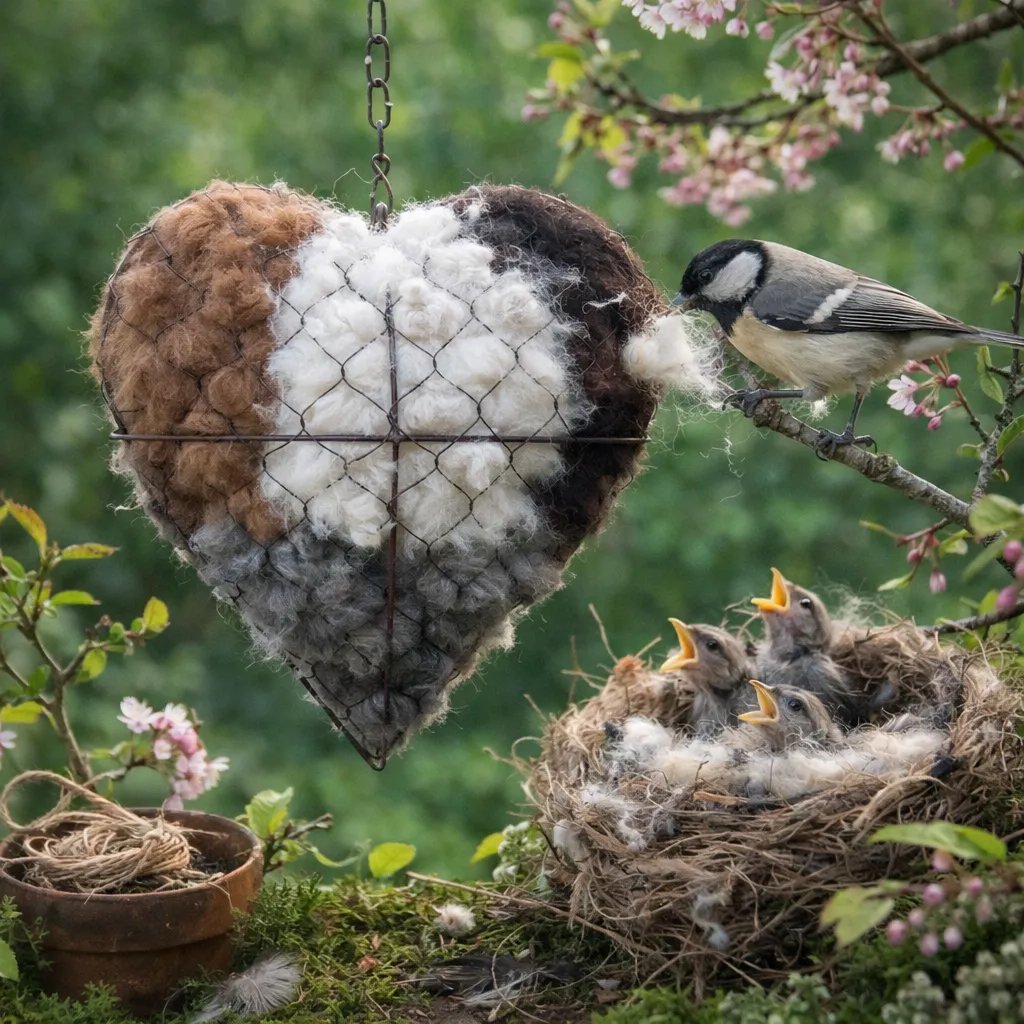 Save Up to 70% Today🕊️ Handmade Alpaca Fiber Bird Nesting Heart🐦 (Same as in the video)