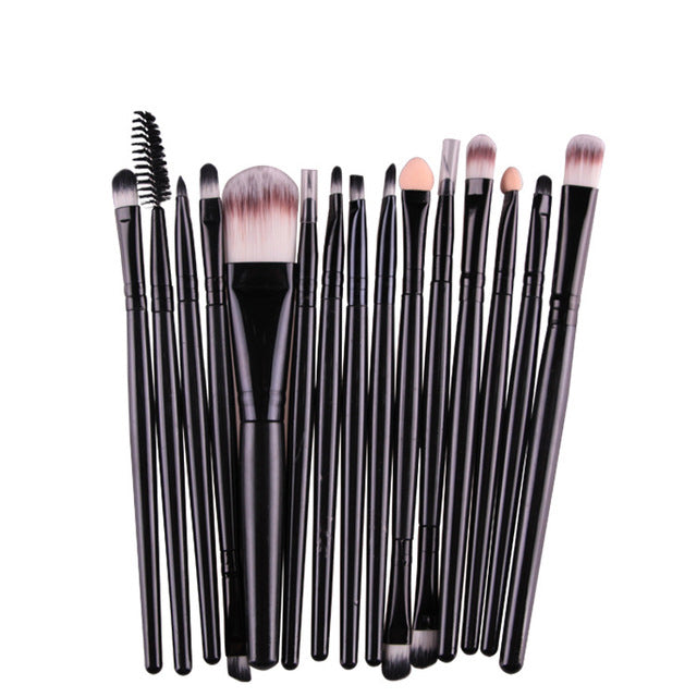 15Pcs Makeup Brushes Set Eye Shadow  Make Up Tool