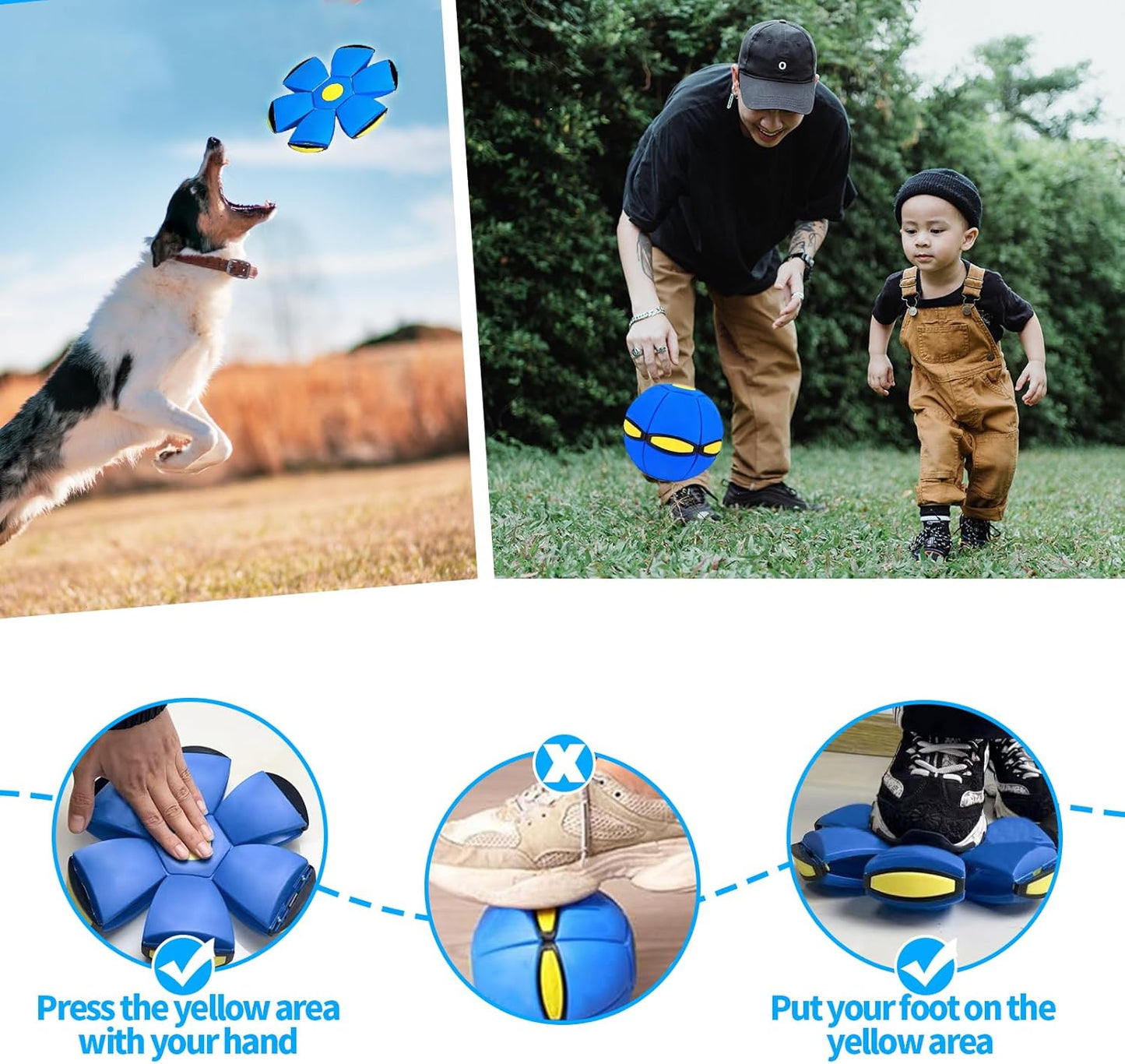 Final 3 Hours: 60%OFF🔥Kids’ Magic Metaball — bouncy ball & flying saucer for family and pets