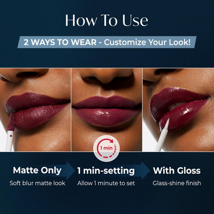 Perfect Twin Lip â€?Dual-Ended Liquid Lipstick with Velvet Matte Color and Glossy Shine