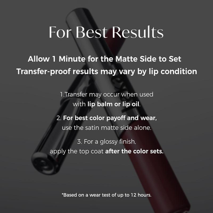 Perfect Twin Lip â€?Dual-Ended Liquid Lipstick with Velvet Matte Color and Glossy Shine