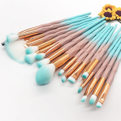 20 sets of diamond transparent handle eye shadow makeup tool