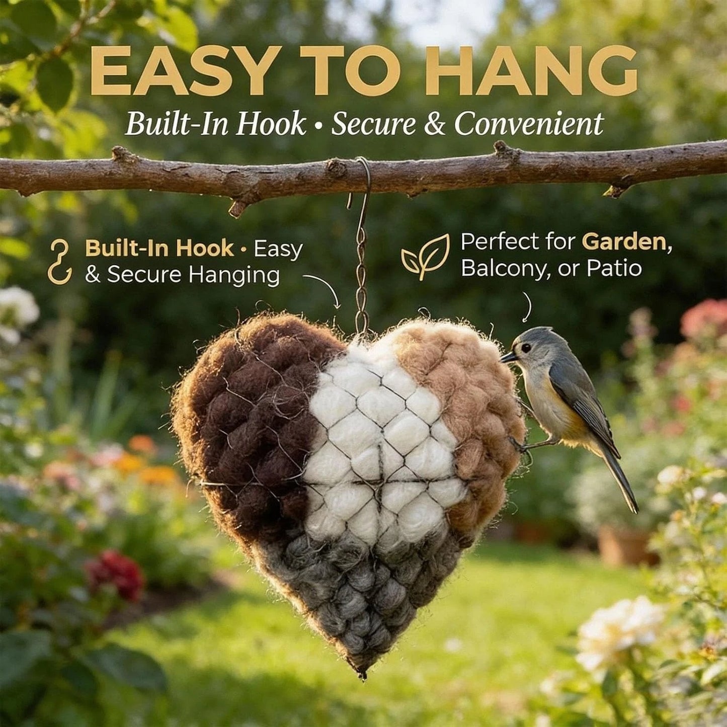 Save Up to 70% Today🕊️ Handmade Alpaca Fiber Bird Nesting Heart🐦 (Same as in the video)