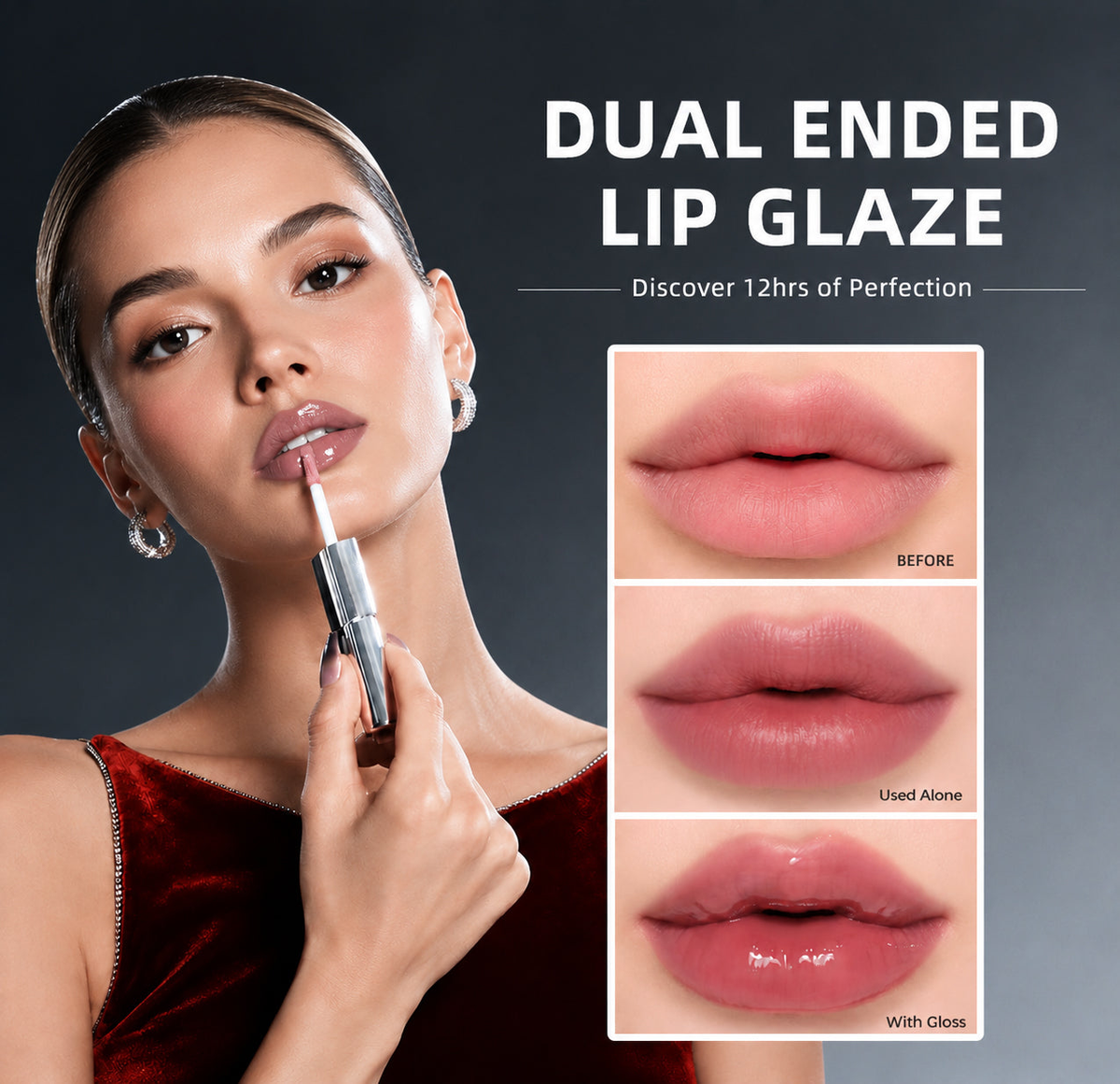 Perfect Twin Lip â€?Dual-Ended Liquid Lipstick with Velvet Matte Color and Glossy Shine